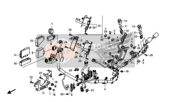 50121MJMD40, Stay,Regulator, Honda, 0