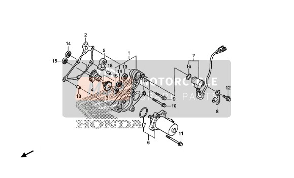 Honda ADV750 2018 Engranaje reductor para un 2018 Honda ADV750