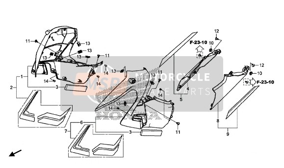 64372MKHD00ZB, Cowl Assy., L. Side *NHA30M* (NHA30M Digital Silver Metallic), Honda, 0