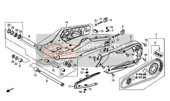 40510MKHD00, Case, Drive Chain, Honda, 0