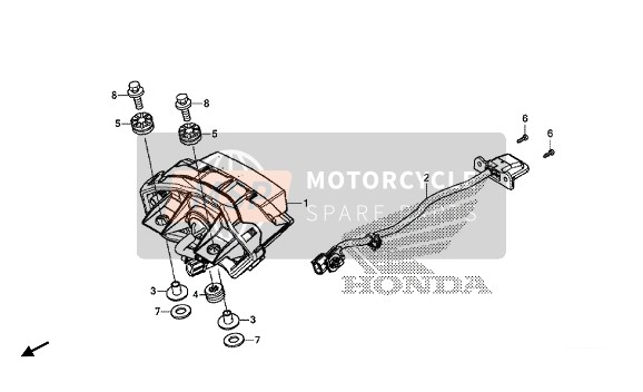 Honda ADV750 2018 Rücklicht für ein 2018 Honda ADV750