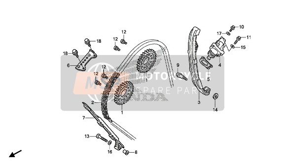 Honda CB1000R 2018 Catena a camme & Tenditore per un 2018 Honda CB1000R