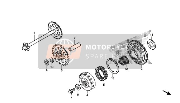 28115MKJD00, Exterior,  Embrague Arranq, Honda, 0