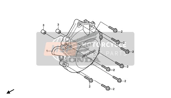 Honda CB1000R 2018 A.C. GENERATOR COVER for a 2018 Honda CB1000R