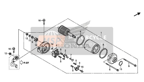 31200MKJD01, Motor Assy., Starter, Honda, 0