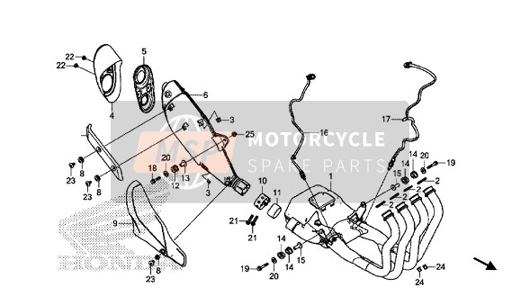 Honda CB1000R 2018 SCHALLDÄMPFER für ein 2018 Honda CB1000R