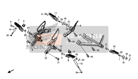 50655MKJD00ZB, Houder, R. Hoofdpedaal *n, Honda, 0