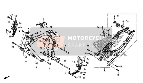 50192MFND00, Collar, Engine Hanger, Honda, 2