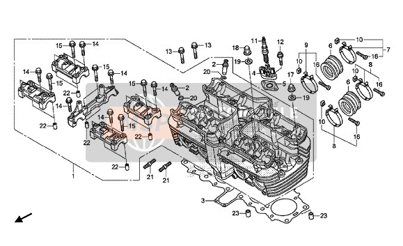 Honda CB1100CA 2018 Cabeza de cilindro para un 2018 Honda CB1100CA