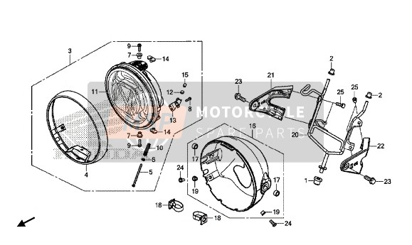 Honda CB1100CA 2018 Faro para un 2018 Honda CB1100CA