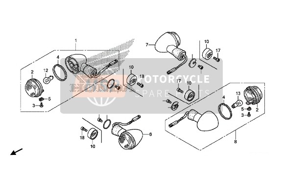 Honda CB1100CA 2018 WINKER for a 2018 Honda CB1100CA