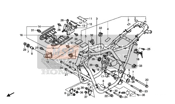 Honda CB1100CA 2018 Cuerpo del marco para un 2018 Honda CB1100CA