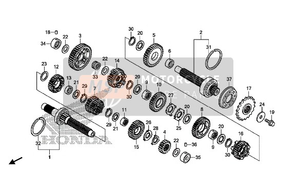 Honda CB1100NA 2018 TRANSMISSION for a 2018 Honda CB1100NA