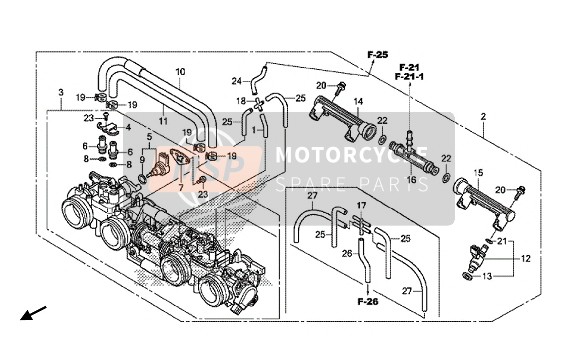 Honda CB1100NA 2018 Cuerpo del acelerador para un 2018 Honda CB1100NA