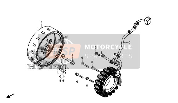 Honda CB500FA 2018 Generator voor een 2018 Honda CB500FA