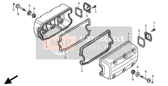 Honda GL1500C 1998 CYLINDER HEAD COVER for a 1998 Honda GL1500C