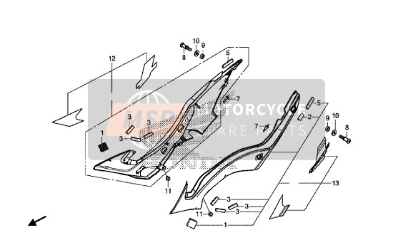 17542MJEDB0, Fastener E, Dual Lock, 25X25, Honda, 0