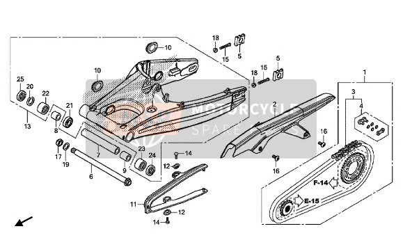 Honda CB650FA 2018 Bras oscillant pour un 2018 Honda CB650FA