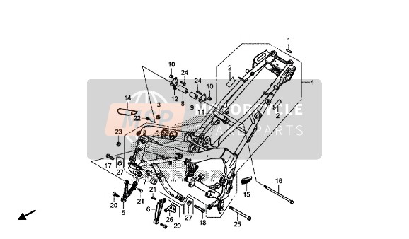 Honda CB650FA 2018 Frame voor een 2018 Honda CB650FA