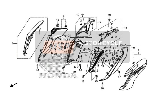 64300MJEDM0ZA, Shroud A Assy., R. (Wl) *TYPE1* (TYPE1 ), Honda, 0