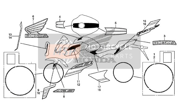 86171MJEDM0ZA, Stripe A, Fuel Tank *TYPE1* (TYPE1 ), Honda, 0