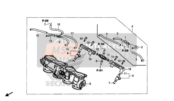 Honda CBR1000S1 2018 THROTTLE BODY for a 2018 Honda CBR1000S1