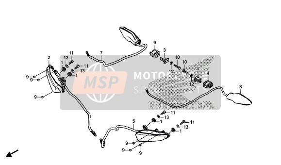 Honda CBR1000S1 2018 Indicatore (1) per un 2018 Honda CBR1000S1