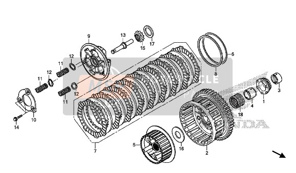 Honda CBR1000S2 2018 Frizione per un 2018 Honda CBR1000S2
