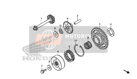 Honda CBR1000S2 2018 STARTING CLUTCH for a 2018 Honda CBR1000S2