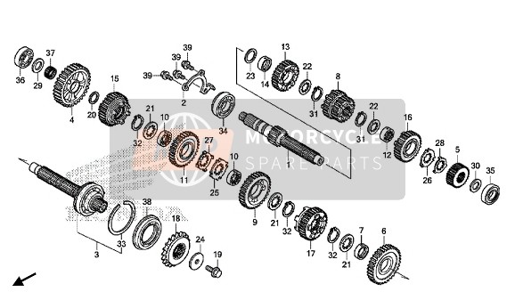 Honda CBR1000S2 2018 TRANSMISSION for a 2018 Honda CBR1000S2