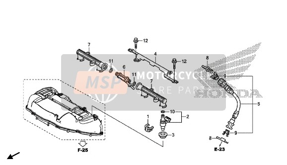 Honda CBR1000S2 2018 Injecteur de carburant pour un 2018 Honda CBR1000S2