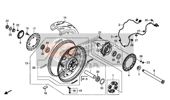 87142MKFD72, Sticker Set, Marchesini, Honda, 1