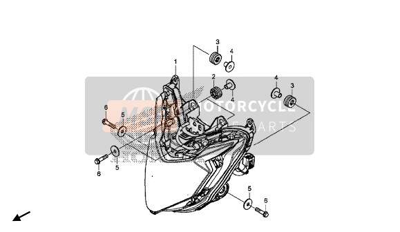 Honda CBR650FA 2018 Koplamp voor een 2018 Honda CBR650FA