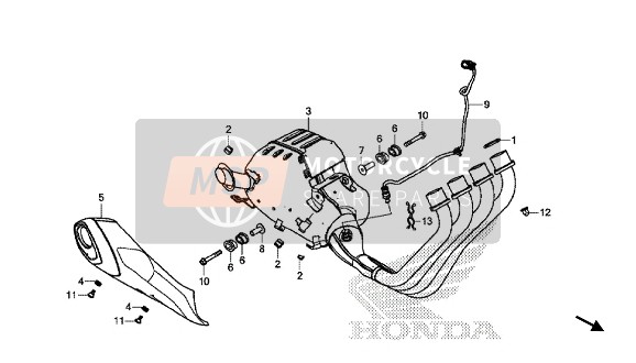 Honda CBR650FA 2018 Silenziatore di scarico per un 2018 Honda CBR650FA