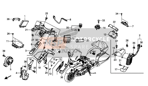 38302MJMD10, Ophanging, Kmipperlichtre, Honda, 0