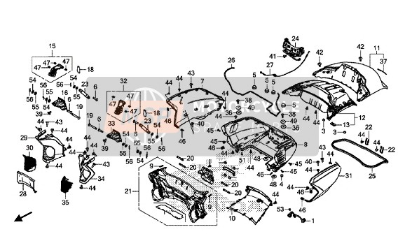 81115MKCA00ZG, Afdekking, Kofferbak Midd, Honda, 0