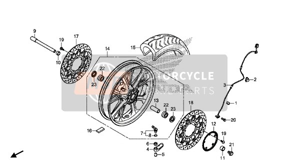 Honda GL1800B 2018 Rueda delantera para un 2018 Honda GL1800B