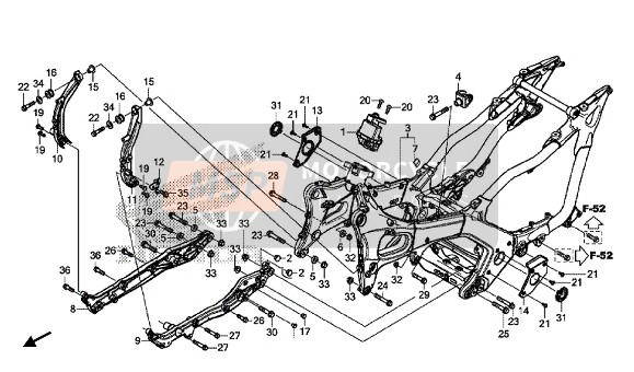 Honda GL1800B 2018 Cuerpo del marco para un 2018 Honda GL1800B