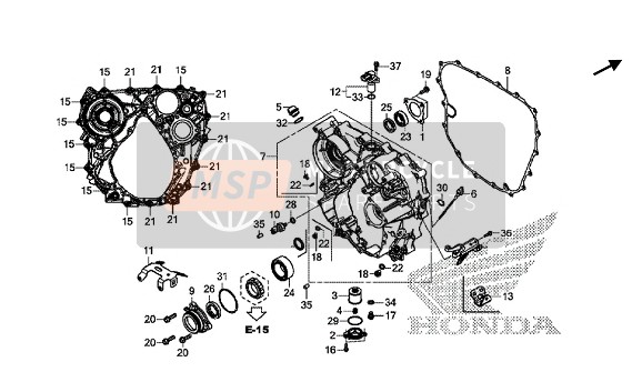 Honda GL1800DA 2018 Cas arrière pour un 2018 Honda GL1800DA