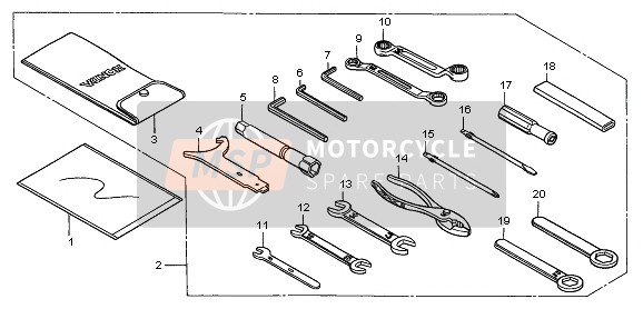 Honda GL1500C 1998 Outils pour un 1998 Honda GL1500C