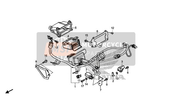 Honda GL1800DA 2018 Arnés de airbag para un 2018 Honda GL1800DA