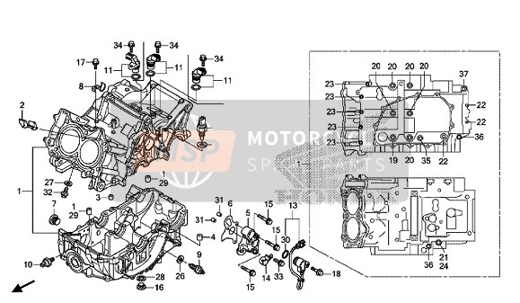 Honda NC750SA 2018 Kurbelgehäuse für ein 2018 Honda NC750SA