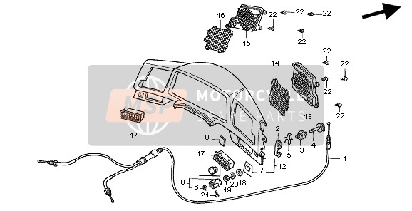 Honda GL1500SE 1998 METER PANEL for a 1998 Honda GL1500SE