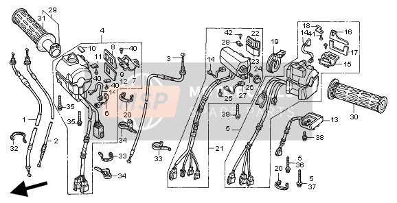 Honda GL1500SE 1998 Cambiar & Cable para un 1998 Honda GL1500SE