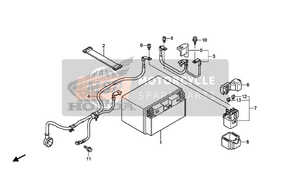 Honda VFR1200X 2018 Batteria per un 2018 Honda VFR1200X