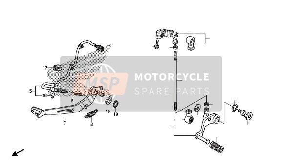 Honda VFR1200XD 2018 Pedal para un 2018 Honda VFR1200XD