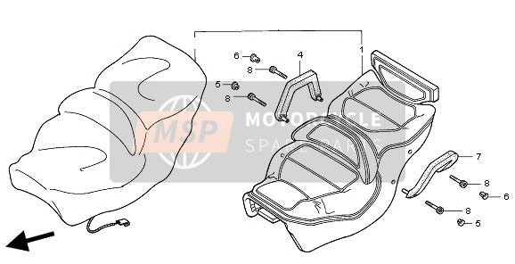 Honda GL1500SE 1998 Asiento para un 1998 Honda GL1500SE