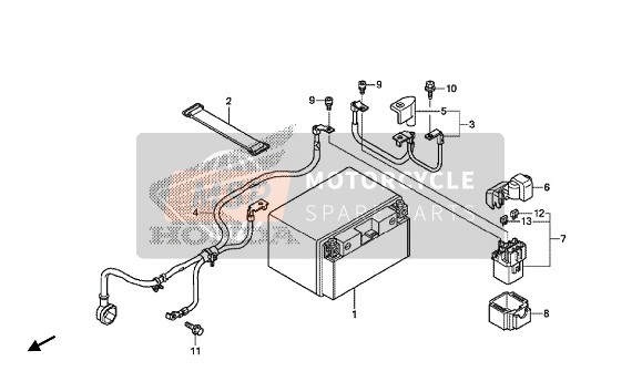 Honda VFR1200XD 2018 BATTERY for a 2018 Honda VFR1200XD