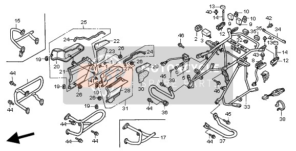 Honda GL1500SE 1998 ENGINE GUARD for a 1998 Honda GL1500SE