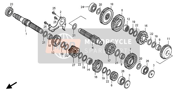 Honda NT650V 1998 Transmission pour un 1998 Honda NT650V